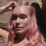 woman with pink hair